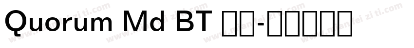 Quorum Md BT 常规字体转换